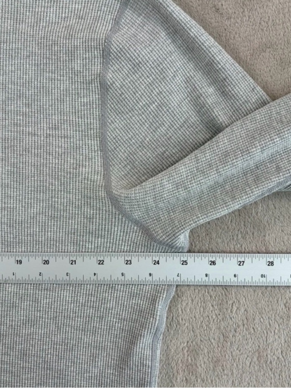 Vuori Waffle Knit Thermal Pullover Hoodie in Grey Men 2XL No tag Active Gym - Picture 3 of 5